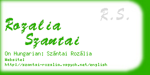 rozalia szantai business card